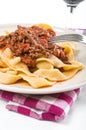 Tagliatelle with Bolognese Sauce. Royalty Free Stock Photo