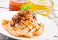 Tagliatelle with Bolognese Sauce. Royalty Free Stock Photo