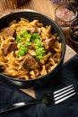 Tagliatelle mosse with beef sauce Royalty Free Stock Photo