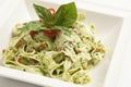 Tagliatelle with pesto sauce