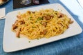 Tagliatelle with porcini mushrooms