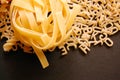 Tagliatelle and soup pasta Royalty Free Stock Photo