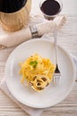 Tagliatelle with summer truffle Royalty Free Stock Photo