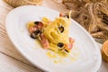 Tagliatelle with summer truffle Royalty Free Stock Photo