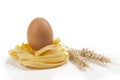 Tagliatelle uovo e spiga Royalty Free Stock Photo