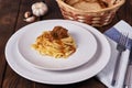 Tagliatelle with veal sauce