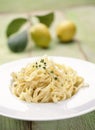 Tagliatelles with lemon Royalty Free Stock Photo