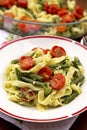 Tagliatelles with Vegetables Royalty Free Stock Photo