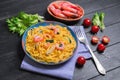 Tagliolini Pasta spaghetti Royalty Free Stock Photo