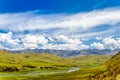 Tagong grassland and Mount Yala in Sichuan province - China Royalty Free Stock Photo