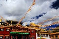 Tagong temple, a famous Sakya Tibetan Buddhism temple Royalty Free Stock Photo