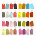 Tags. Colorful Retro Vector Paper Labels Set Royalty Free Stock Photo