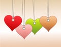 Tags in heart shape Royalty Free Stock Photo