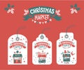 Tags, labels for Christmas market Royalty Free Stock Photo