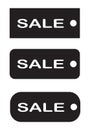 Tags sale on white background. black tag sale sign. Royalty Free Stock Photo