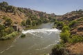 Tagus river mill crossing Toledo City, Spain Royalty Free Stock Photo