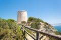 Tagus Tower. Watchtower on the cliff of the Pinar de la BreÃÂ±a in Barbate. Coast of CÃÂ¡diz in Andalucia, Spain Royalty Free Stock Photo