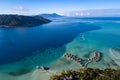 Taha island aerial view panorama