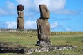 Tahai Ceremonial Complex archaeological site Rapa Nui - Easter Island Royalty Free Stock Photo