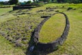 Moais at Ahu Tahai ceremonial complex near Hanga Roa, Rapa Nui Easter Island Royalty Free Stock Photo