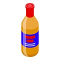 Tahini bottle plastic icon isometric vector. Cooking paste