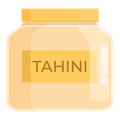 Tahini cream icon cartoon vector. Cooking asian paste