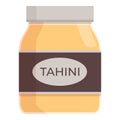 Tahini cuisine icon cartoon vector. Food hummus