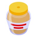 Tahini jar food icon isometric vector. Middle art