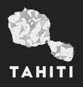 Tahiti - communication network map of island.