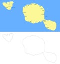 Tahiti and Moorea islands map - cdr format