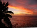 Tahiti Sunset Royalty Free Stock Photo