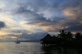 Tahiti sunset Royalty Free Stock Photo