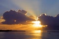 Tahiti Sunset. Royalty Free Stock Photo