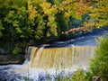 Tahquamenon Falls in the Michigan State Park Royalty Free Stock Photo