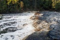 Tahquamenon River and Lower Falls, Tahquamenon Falls State Park, Michigan, USA Royalty Free Stock Photo