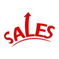 Sales rising stock illustration business Royalty Free Stock Photo