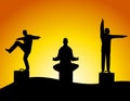 Tai Chi of Business Meditation Royalty Free Stock Photo