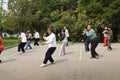 Tai Chi in the morning, China Royalty Free Stock Photo