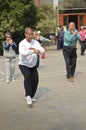 Tai Chi in the morning, China Royalty Free Stock Photo