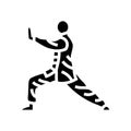 tai chi practice taoism glyph icon vector illustration Royalty Free Stock Photo