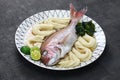 Tai somen, Japanese sea bream noodles Royalty Free Stock Photo