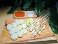 Taichan satay for lunch Royalty Free Stock Photo