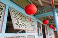 Lantern at Wufeng Lin Family Mansion and Garden in Taichung, Taiwan. The residence was originally