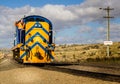 The Taieri Gorge railway train being manoeuvred at points near Dunedin, New Zealand Royalty Free Stock Photo