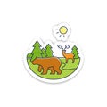 Taiga forest sticker