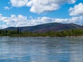 Taiga hills at Steward River near town of Mayo Royalty Free Stock Photo