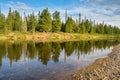 Taiga river Shchugor in the national Park Yugyd VA