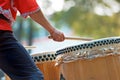 Taiko Drummer Closeup Royalty Free Stock Photo
