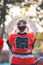 Taiko Drummer Rear View Royalty Free Stock Photo