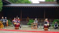 Taiko Drummers. Yasukuni Shrine is a Shinto shrine located in Tokyo Royalty Free Stock Photo